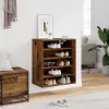 Antik fa színű szerelt fa cipősszekrény 60 x 35 x 70 cm