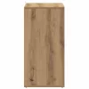 Kézműves tölgy színű szerelt fa cipősszekrény 60 x 35 x 70 cm