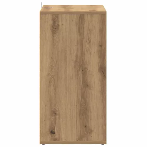Kézműves tölgy színű szerelt fa cipősszekrény 60 x 35 x 70 cm