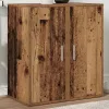 2 db antik fa színű szerelt fa cipősszekrény 32 x 35 x 70 cm