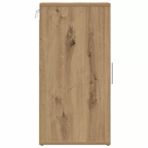 2 db kézműves tölgy színű szerelt fa cipőszekrény 32x35x70 cm
