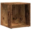 Antik fa színű szerelt fa kisasztal 33 x 33 x 34 cm