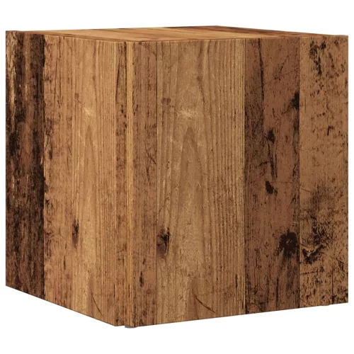Antik fa színű szerelt fa kisasztal 33 x 33 x 34 cm