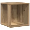 Kézműves tölgy színű szerelt fa kisszekrény 33 x 33 x 34 cm