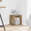 Kézműves tölgy színű szerelt fa kisszekrény 33 x 33 x 34 cm