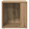 Kézműves tölgy színű szerelt fa kisszekrény 33 x 33 x 34 cm