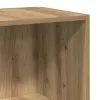 Kézműves tölgy színű szerelt fa kisszekrény 33 x 33 x 34 cm