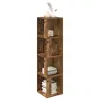 Antik fa színű szerelt fa sarokszekrény 33 x 33 x 132 cm