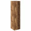 Antik fa színű szerelt fa sarokszekrény 33 x 33 x 132 cm