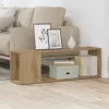 Kézműves tölgy színű szerelt fa TV-szekrény 100x24x32 cm