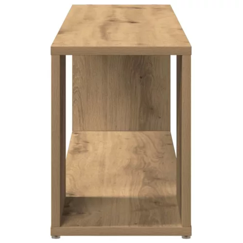 Kézműves tölgy színű szerelt fa TV-szekrény 100x24x32 cm