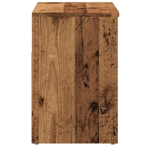 Antik fa színű szerelt fa cipőtároló pad 60 x 30 x 45 cm