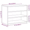 Antik fa színű szerelt fa cipőtároló pad 60 x 30 x 45 cm