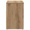 Kézműves tölgy színű szerelt fa cipőtároló pad 60 x 30 x 45 cm
