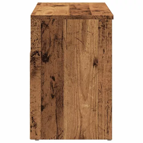 Antik fa színű szerelt fa cipőtároló pad 80 x 30 x 45 cm