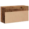 Antik fa színű szerelt fa cipőtároló pad 80 x 30 x 45 cm