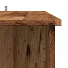 Antik fa színű szerelt fa bárasztal polccal 102x50x103,5 cm