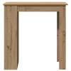 Kézműves tölgy szerelt fa bárasztal polccal 102x50x103,5 cm