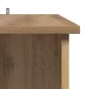 Kézműves tölgy szerelt fa bárasztal polccal 102x50x103,5 cm