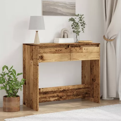 Szürke sonoma szerelt fa tálalóasztal 89x41x76,5 cm