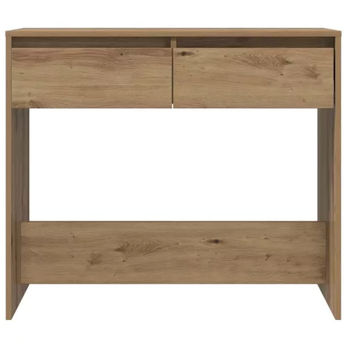 Kézműves tölgy színű szerelt fa dohányzóasztal 89x41x76,5 cm