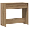 Kézműves tölgy színű szerelt fa dohányzóasztal 89x41x76,5 cm