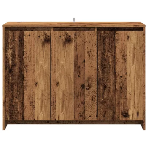 Antik fa színű szerelt fa tálalószekrény 102 x 33 x 75 cm