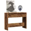 Szürke sonoma szerelt fa tálalóasztal 100x35x76,5 cm