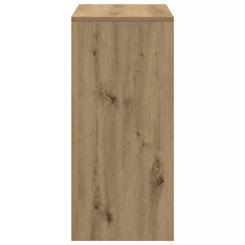 Kézműves tölgy színű szerelt fa dohányzóasztal 100x35x76,5 cm
