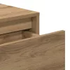 Kézműves tölgy színű szerelt fa dohányzóasztal 100x35x76,5 cm