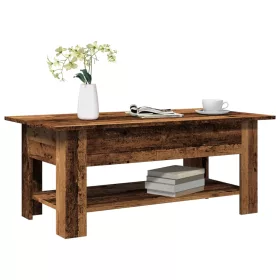   Antik fa színű szerelt fa dohányzóasztal 102 x 55 x 42 cm