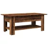 Antik fa színű szerelt fa dohányzóasztal 102 x 55 x 42 cm