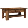 Antik fa színű szerelt fa dohányzóasztal 102 x 55 x 42 cm