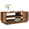 Antik fa színű szerelt fa dohányzóasztal 102 x 55 x 43 cm