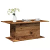 Antik fa színű szerelt fa dohányzóasztal 102 x 55,5 x 40 cm
