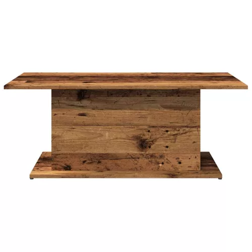 Antik fa színű szerelt fa dohányzóasztal 102 x 55,5 x 40 cm