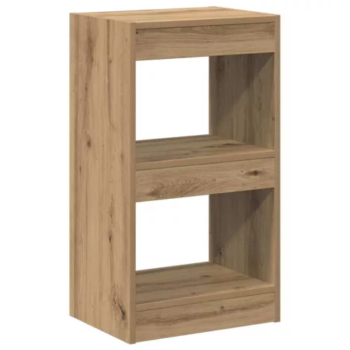 Kézműves tölgy színű szerelt fa dohányzóasztal 102x55,5x40 cm