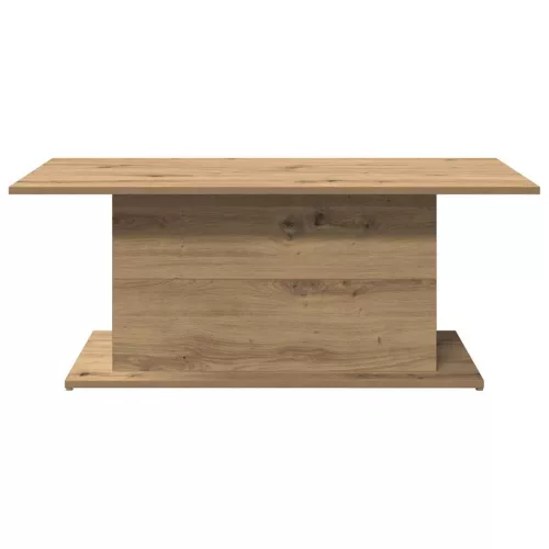 Kézműves tölgy színű szerelt fa dohányzóasztal 102x55,5x40 cm