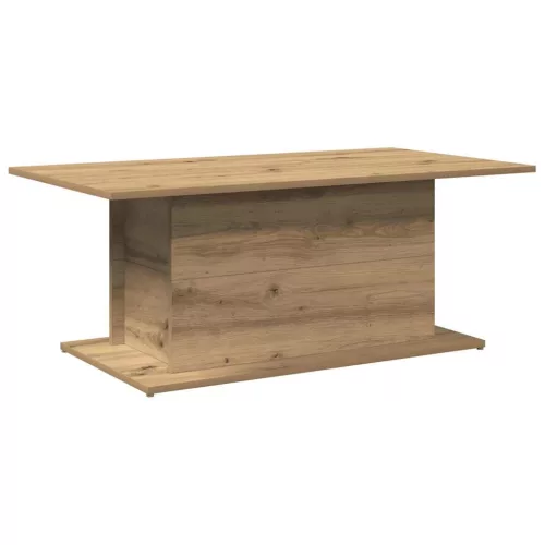 Kézműves tölgy színű szerelt fa dohányzóasztal 102x55,5x40 cm