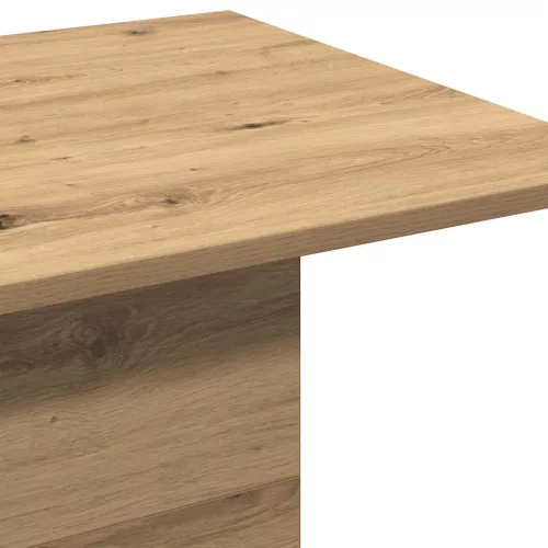 Kézműves tölgy színű szerelt fa dohányzóasztal 102x55,5x40 cm