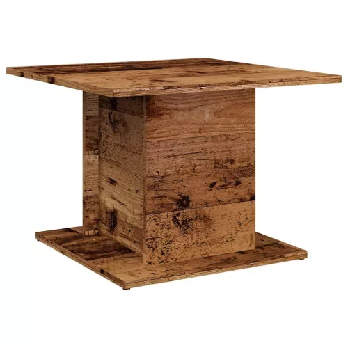Antik fa színű szerelt fa dohányzóasztal 55,5 x 55,5 x 40 cm