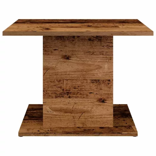 Antik fa színű szerelt fa dohányzóasztal 55,5 x 55,5 x 40 cm