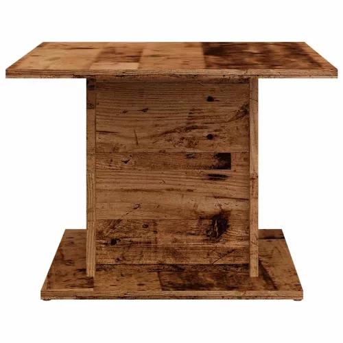 Antik fa színű szerelt fa dohányzóasztal 55,5 x 55,5 x 40 cm