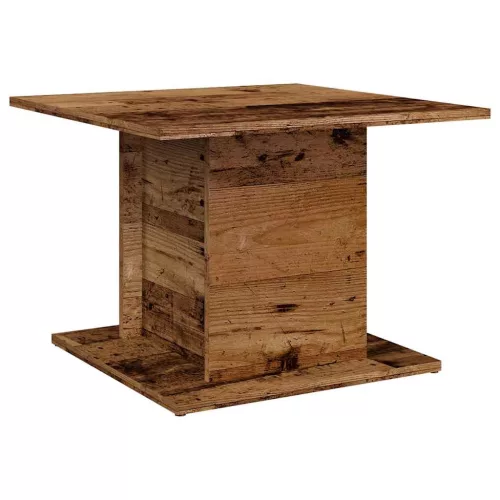 Antik fa színű szerelt fa dohányzóasztal 55,5 x 55,5 x 40 cm