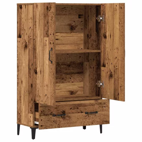 Highboard régi fa 70x31x115 cm gépesített fa