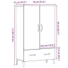 Highboard artisan tölgy 70x31x115 cm gépi úton előállított fa