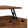 Antik fás szerelt fa dohányzóasztal 79 x 49 x 41 cm