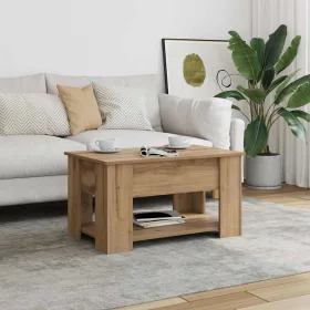   Dohányzóasztal kézműves tölgy szerelt fa 79 x 49 x 41 cm