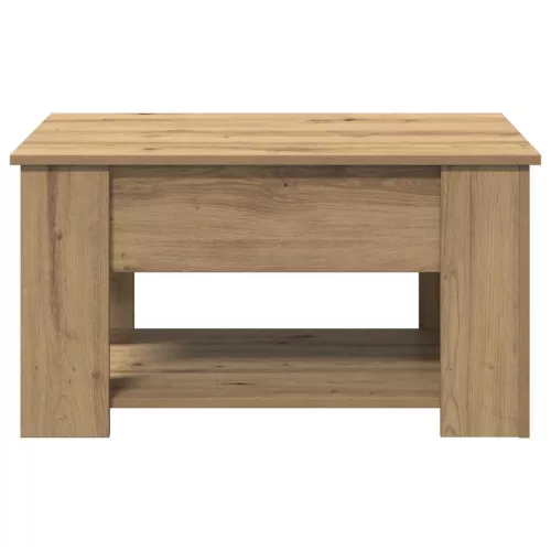 Dohányzóasztal kézműves tölgy szerelt fa 79 x 49 x 41 cm