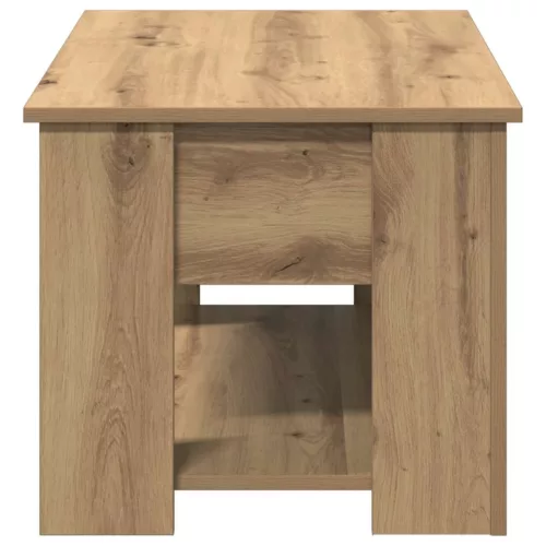 Dohányzóasztal kézműves tölgy szerelt fa 79 x 49 x 41 cm